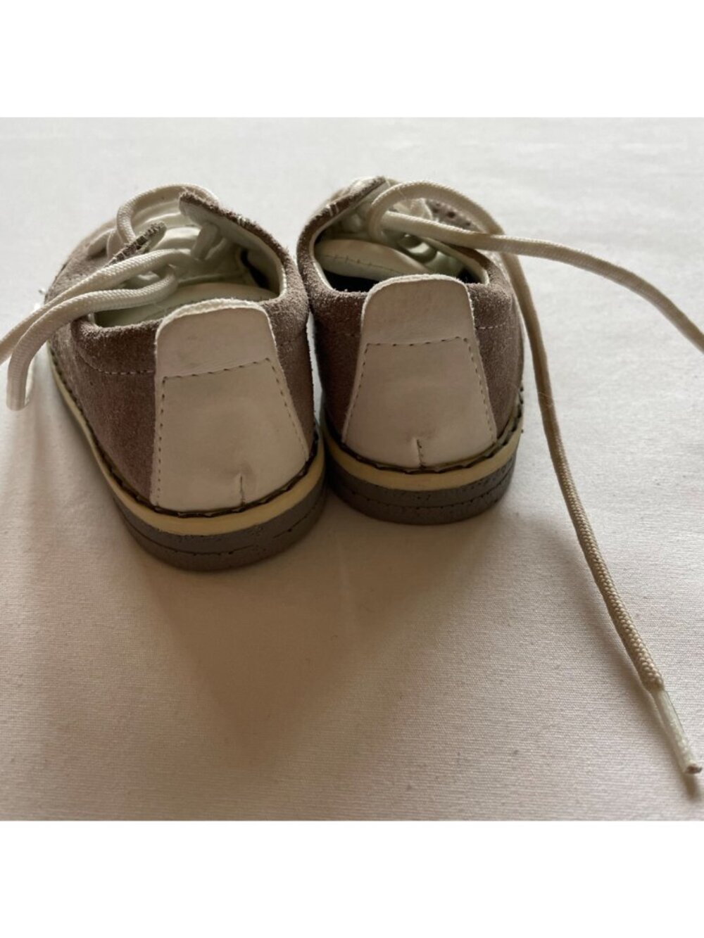 Primigi Infant Beige & White Leather Suede Wingtip Shoes Size EU 19 US 3.5 - Picture 7 of 11